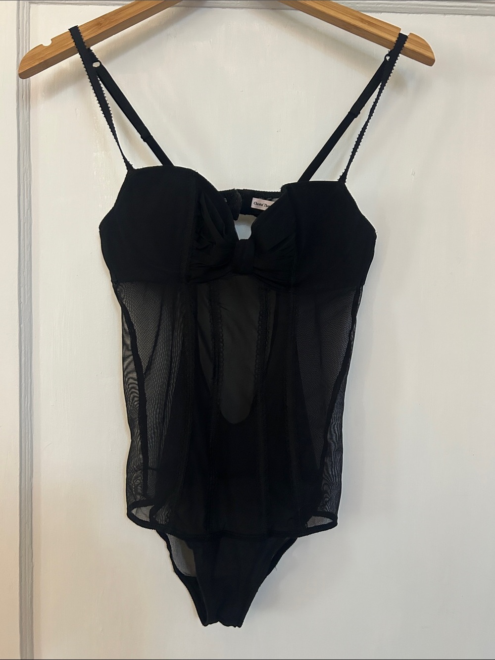 Chantal Thomass Sheer Black Mesh Bodysuit lingerie